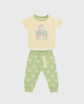 Pijama Pantalon Manga Larga Tractor Verde